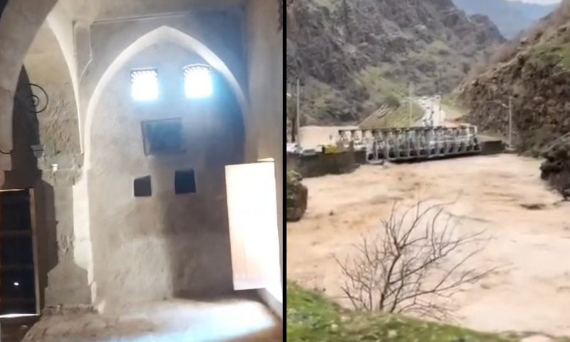 תיעוד נדיר מקבר נחום: נחלי עיראק זורמים בעוצמה בעקבות מזג האוויר הסוער