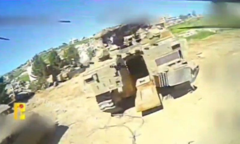 חיזבאללה מפרסם תיעודים: רחפני נפץ פוגעים בנגמ"ש צה"ל בדרום לבנון