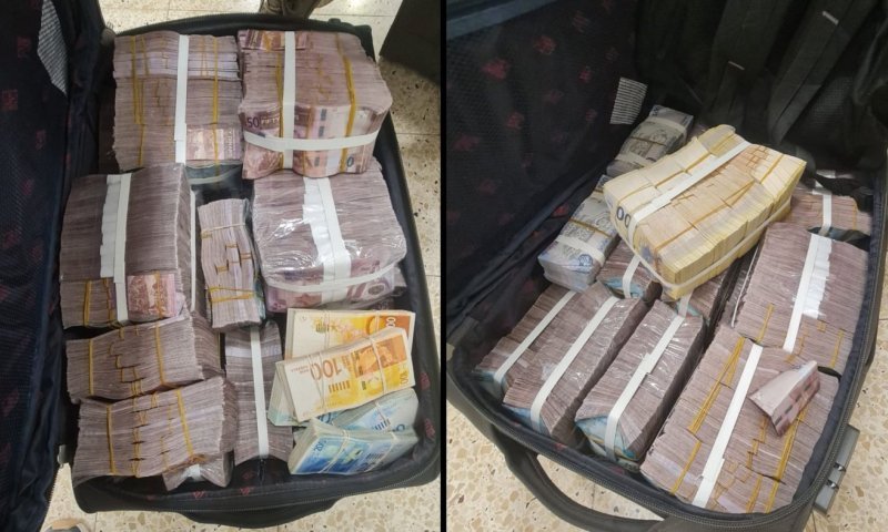 סוכל מימון טרור ענק: ניסו להבריח כ־12 מיליון ש''ח במזוודה ונתפסו על חם