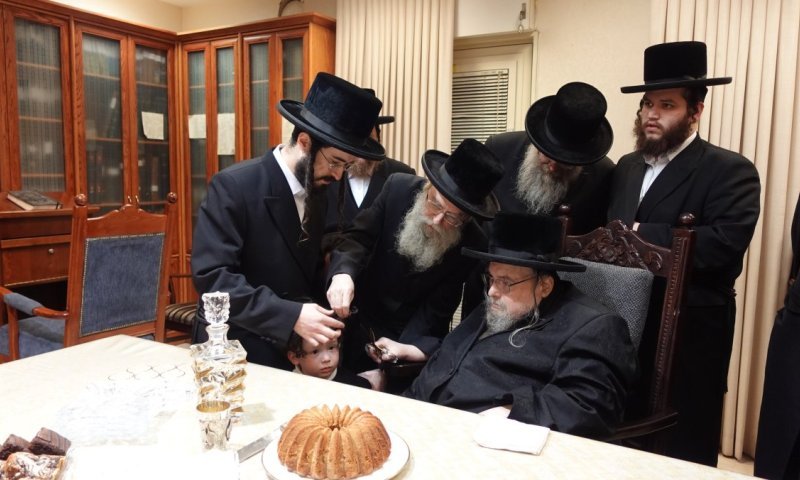 הרבי מבעלזא גוזז ממחלפות ראשו של נינו יהושע נפתלי צבי צוויבל