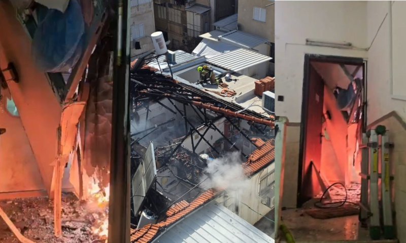 תיעוד מבפנים: כך נראה הבניין בבני ברק לאחר קריסת הגג