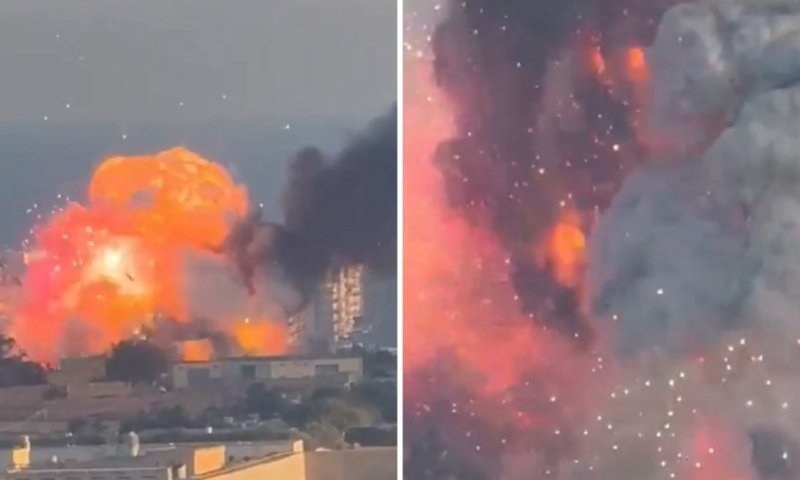 פיצוץ אדיר במפעל זיקוקים במלטה: כדור אש וניצוצות לכל עבר | תיעוד