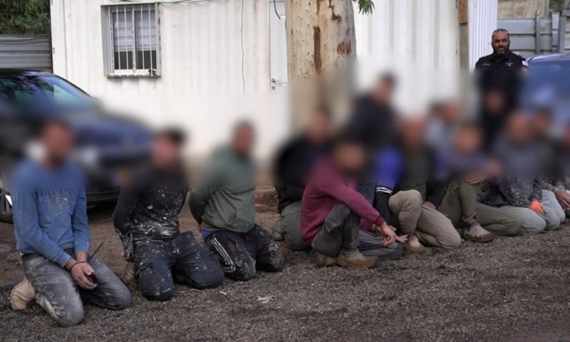 הפתעה על שפת הכנרת: 16 פלסטינים ו- 3 מעסיקים נתפסו על חם