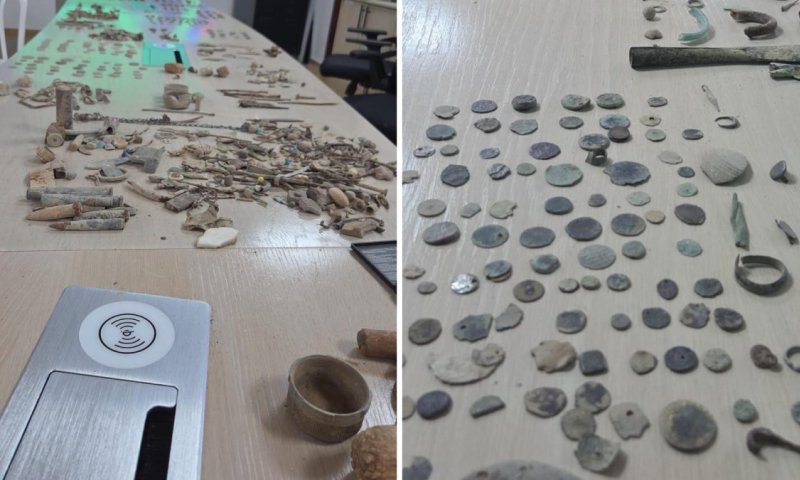נתפסו אלפי פריטים ארכיאולוגיים, חשוד נעצר בבקעה