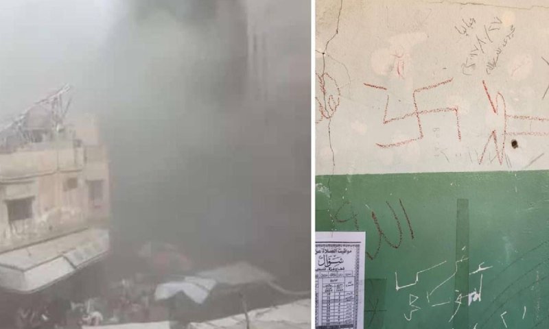 מסר ברור ביום השואה: מבנה טרור עם סמלים נאציים הופצץ בעזה