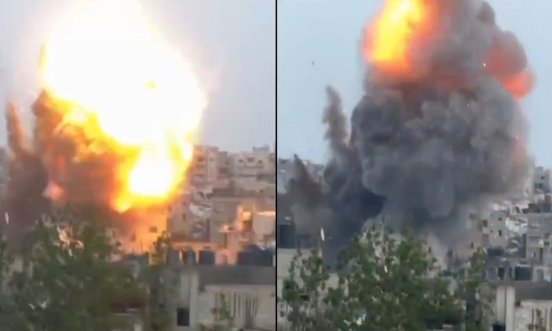 תיעוד: מטוסי קרב של חיל האוויר מפציצים בית בבית לאהיא