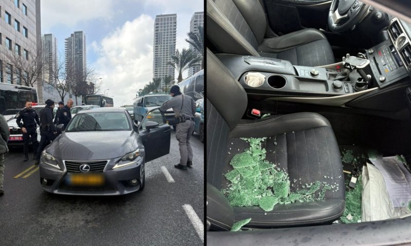 חלון הרכב היה מנופץ: כך נתפסו שב"חים קטינים עם רכב יוקרה גנוב בתל אביב