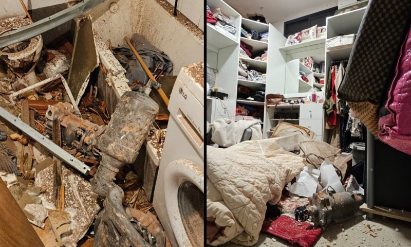 נס גדול בלוד: שבר יירוט כבד חדר לבית - המשפחה ניצלה 