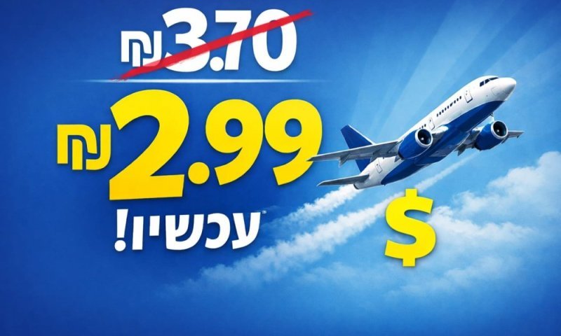 בדיקת צייד הטיסות: הדולר מתחת ל-3 שקלים וההשפעה על המחירים