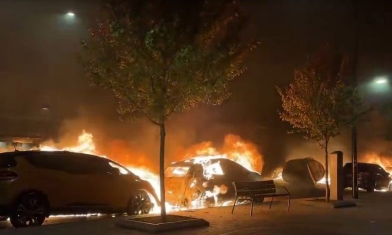הפרות סדר בספרד: כלי רכב הוצתו ברחובות בילבאו