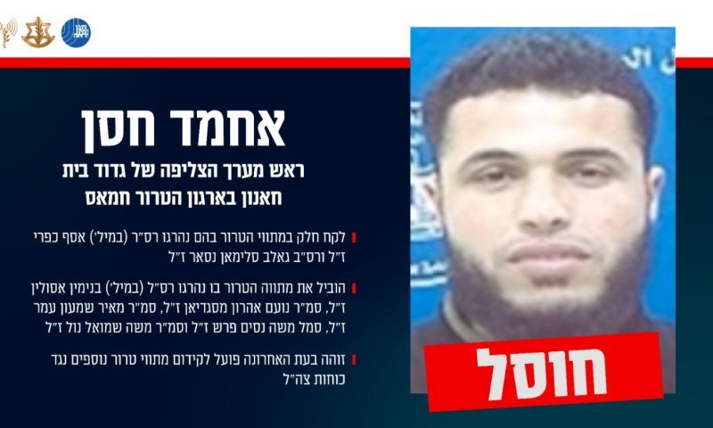 צה"ל חיסל מחבל שניהל קרבות בהם נפלו חיילים במהלך המלחמה