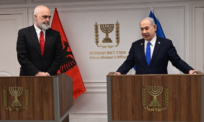 רה"מ אלבניה לצד נתניהו: "אנחנו נגד חמאס והשוחטים הניאו-נאצים"