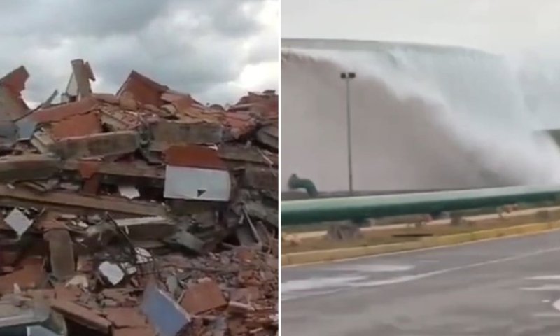כך נראו מיכלי בית הזיקוק בוונצואלה בעת רעידת האדמה | התושבים זועקים לעזרה: "יש שם אנשים חיים"