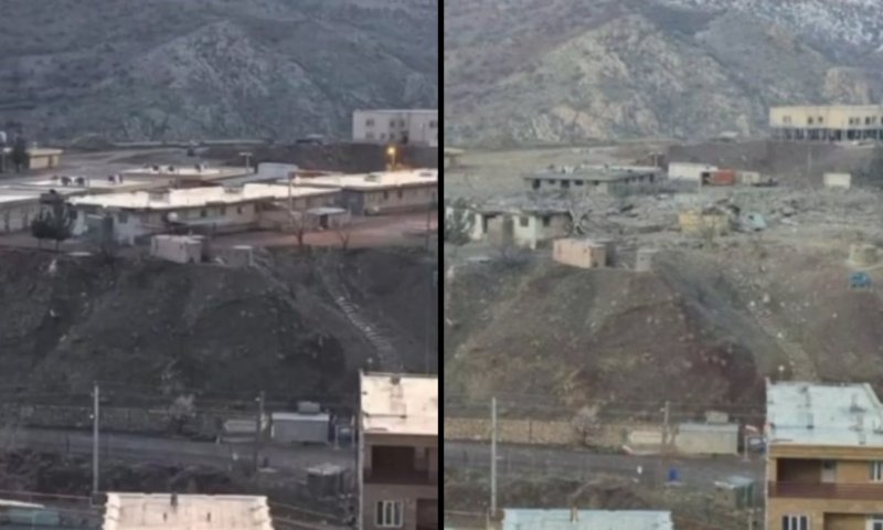 לפני ואחרי התקיפה: כך נראה בסיס משמרות המהפכה בפאווה