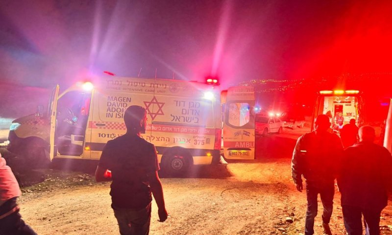 פלסטינים יידו אבנים, מתיישבים הגיבו בירי ופצעו אותם קשה