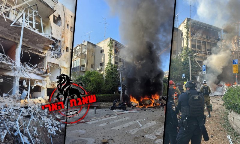 מספר זירות נפילה בתל אביב: נזק כבד למבנים ורכבים, לפחות 6 נפצעו