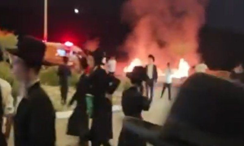 קיצונים הציתו אש בבית שמש והזיקו למתחם עבודות הרכבת בירושלים
