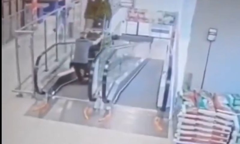 עוד עובד חכם: ירד עם עגלת עציצים במסוע משופע &ndash; זו התוצאה