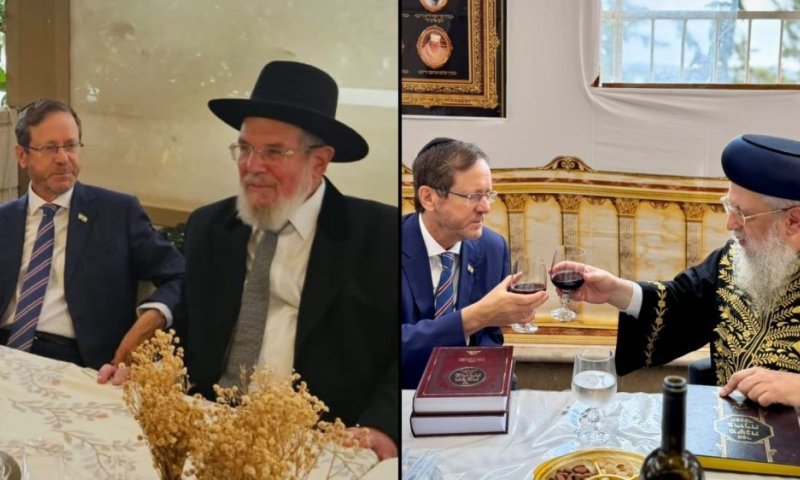 נשיא המדינה יצחק הרצוג בביקורי חג אצל הרבנים הראשיים לישראל