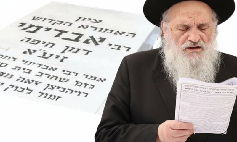 אל תפספסו! מעמד התפילה האדיר של הגר"ח פיינשטיין בקבר רבי אבדימי דמן חיפה