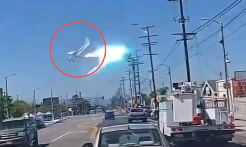 תאונה אווירית בקליפורניה: מטוס קל פגע בקו מתח גבוה והתרסק