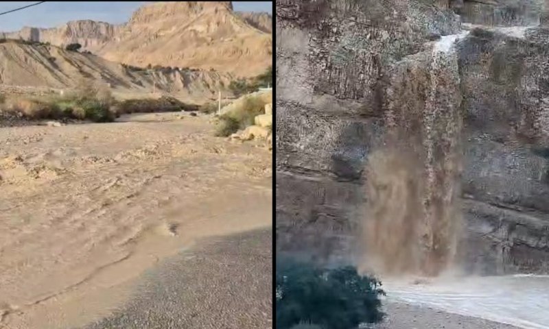 תיעוד מרהיב מהמדבר: זרימה יפה בנחלי ערוגות וקומראן לאחר הגשמים