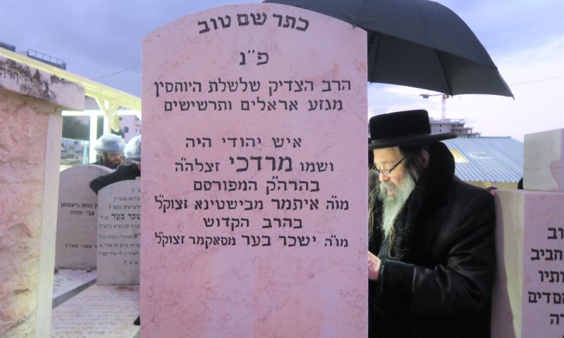 האדמו"ר מבישטנא עלה לציון אביו בטבריה וערך 'לחיים' בוועלדניק