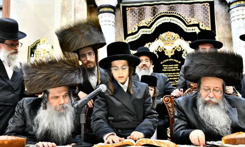 שילוב חצרות: בר מצווה לנכד הרבי משבט הלוי ונכד הרבי מקוידינוב