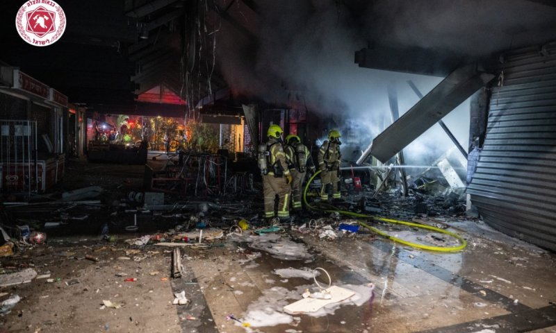 פגיעה ישירה במחוז דן: חשש ללכודים במבנה המסחרי