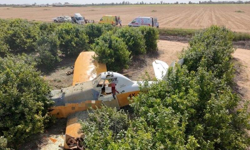 מטוס קל התרסק בנגב המערבי, הטייס יצא בשלום