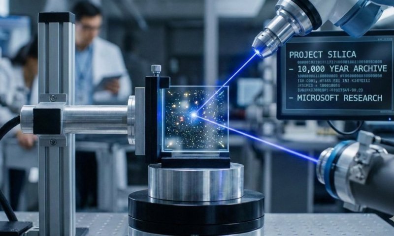 מיקרוסופט מציגה אחסון על זכוכית ל- 10,000 שנים