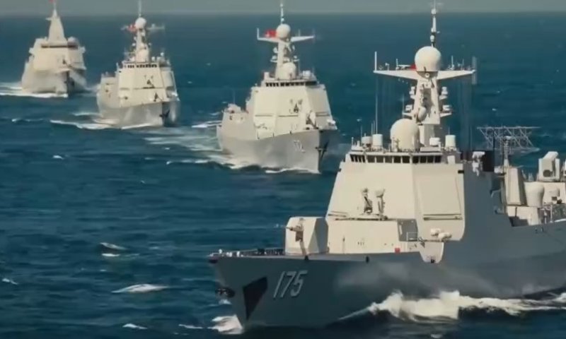 לרגל 77 שנה: הצי הסיני חושף תיעוד מרשים מהים