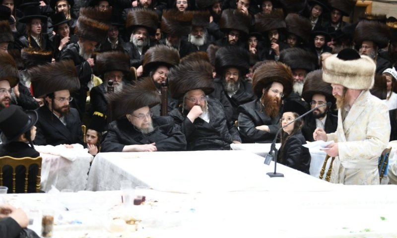 ה'פורים רב' בבעלזא דיבר על שלום בית והשווה את טראמפ לחרבונה