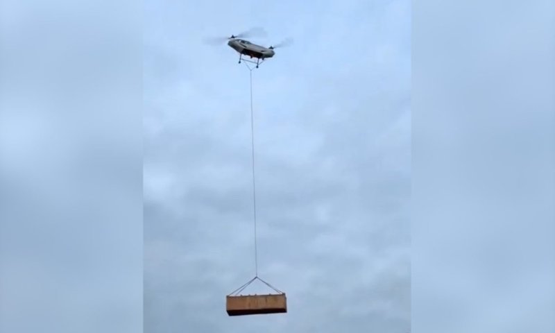 פתרון לשטח קשה: סין מציגה רחפן לנשיאת מטענים חריגים