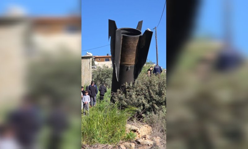 נס בשומרון: חלק טיל עצום נפל בצומת מרכזי | תיעוד