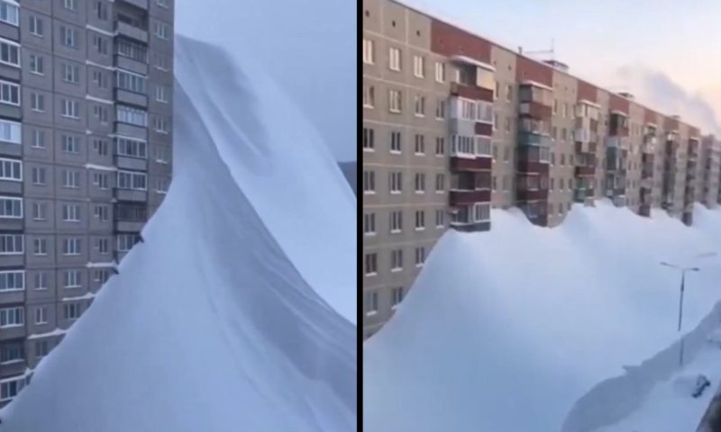 שלג כבד שיתק ערים בקמצ'טקה: מפלס השלג הגיע עד הקומה הרביעית | תיעודים