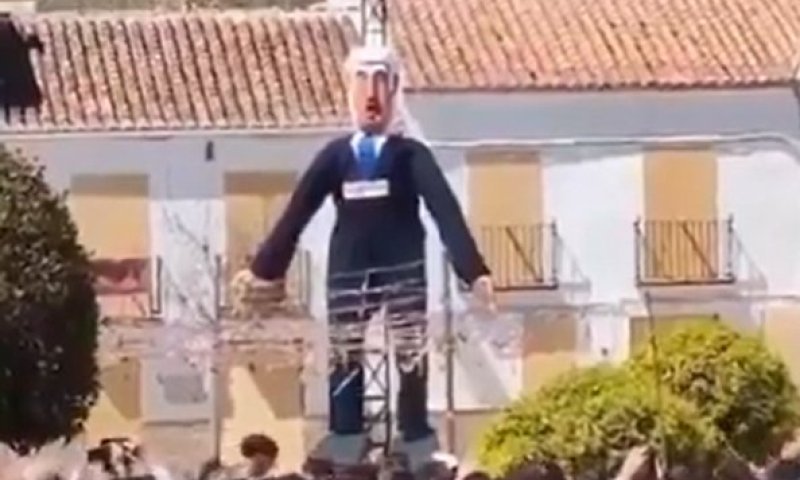 שריפת בובת נתניהו: ננזף ממונה על שגרירות ספרד בישראל