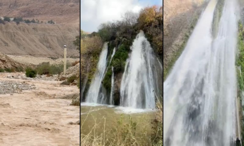 זרימות מרהיבות בנחלי ישראל: מפל התנור שוצף, נחל ערוגות מתעורר שוב