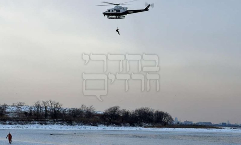 תיעוד דרמטי: החליקו על הקרח ונפלו אל הנהר; שלושה בחורי ישיבה חולצו