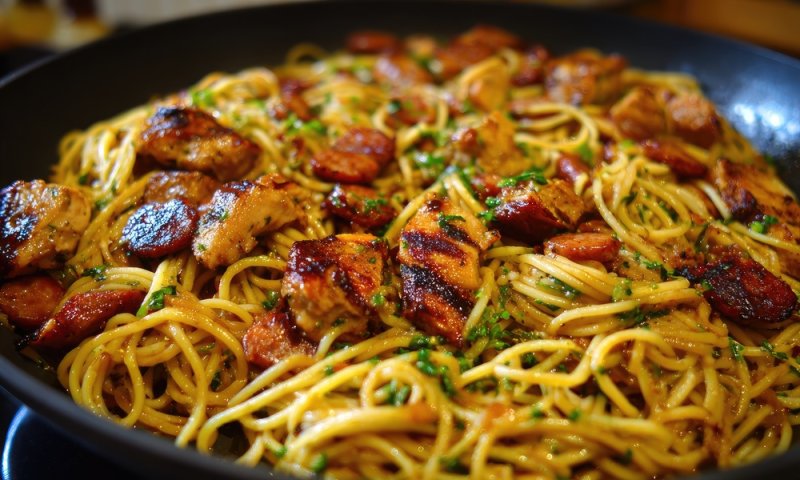 נודלס פטריות ונקניקיות &ndash; הארוחה הסינית שמכינים ב &ndash; 10 דקות וכולם עפים עליה!