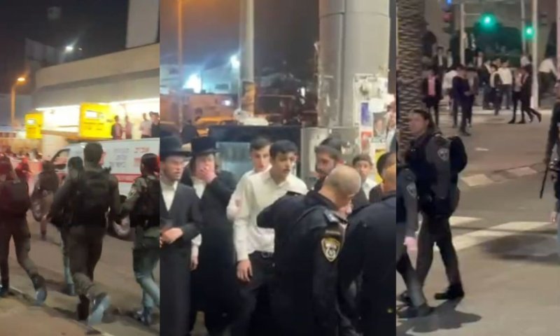 ערב נוסף של מהומות בבני ברק: עימותים ממושכים ברחוב עזרא, נערי שוליים הציתו שריפות ותקפו נהגים