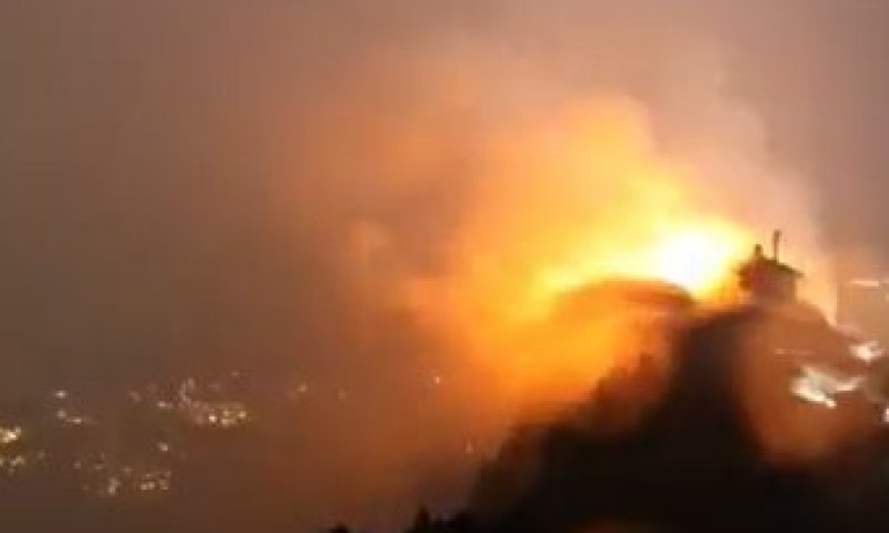 שריפת ענק ב"קן הנשרים" של היטלר: 200 כבאים פעלו בזירה